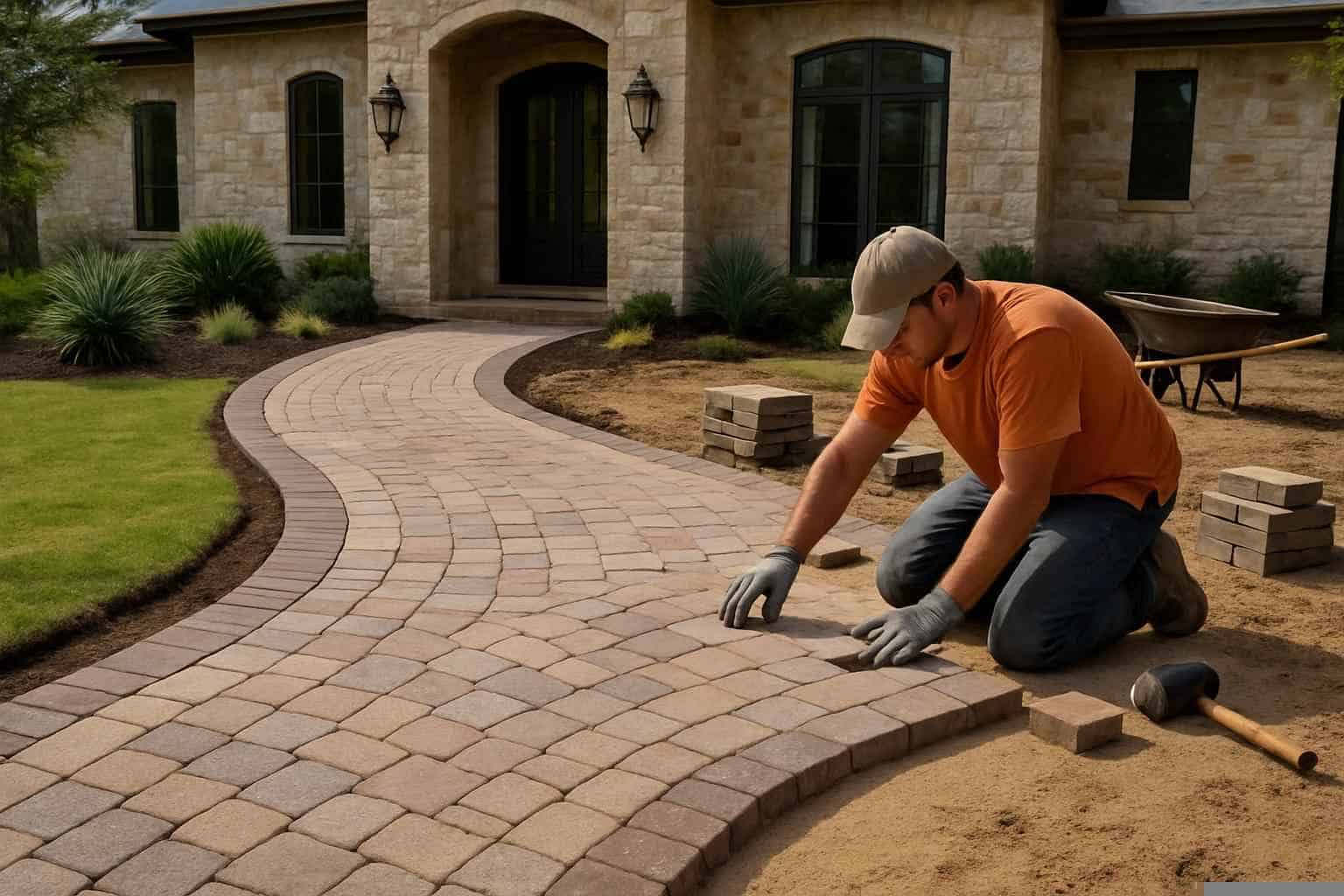 Paver Walkway Installation Service in Horseshoe Bay TX