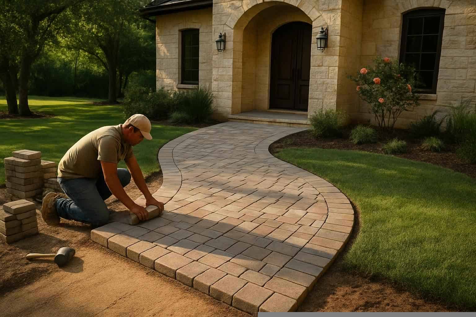 Paver Walkway Installation Service in Medina TX