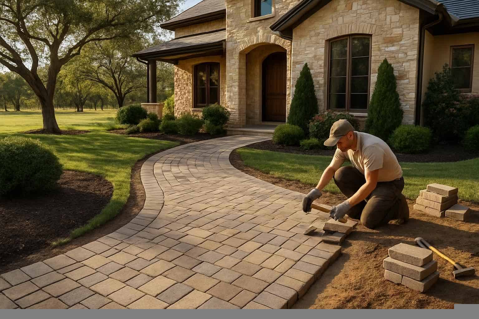 Path Walkway Contractor In Pipe Creek TX Paver Walkway Installation Service in Pipe Creek TX
