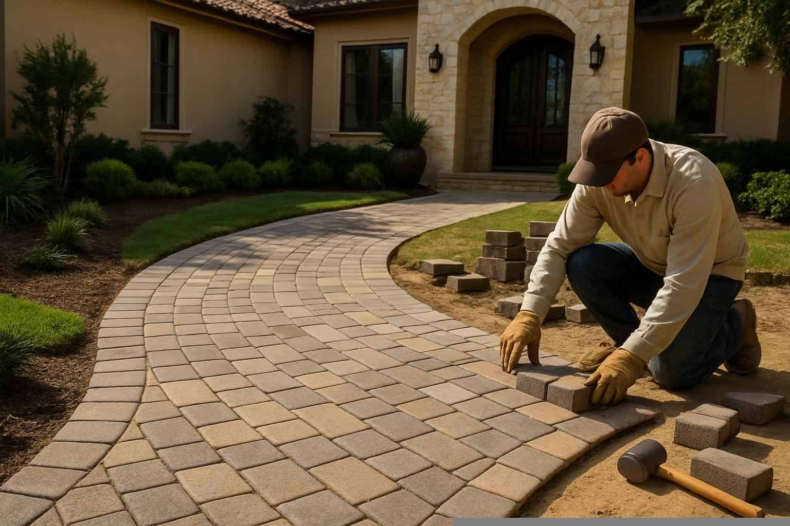 Paver Walkway Installation Service in Pontotoc TX