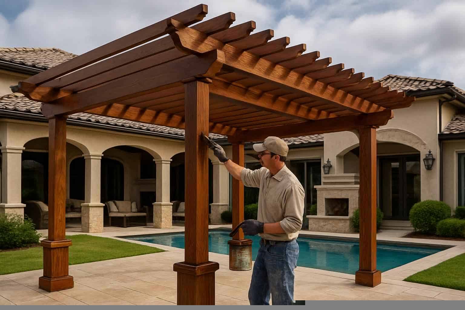 Pergola Stain Service in Horseshoe Bay TX