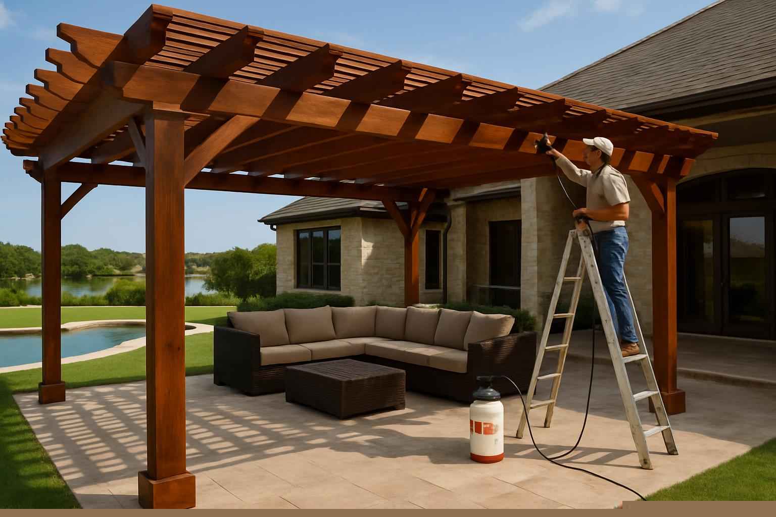 Pergola Stain Service in Kingsland TX