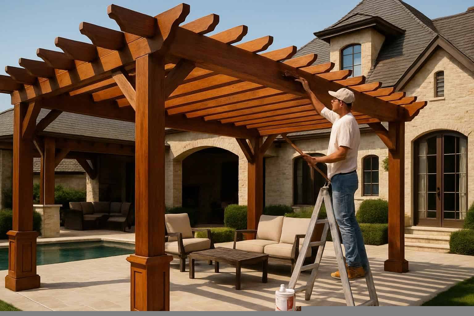 pergola stain service in medina