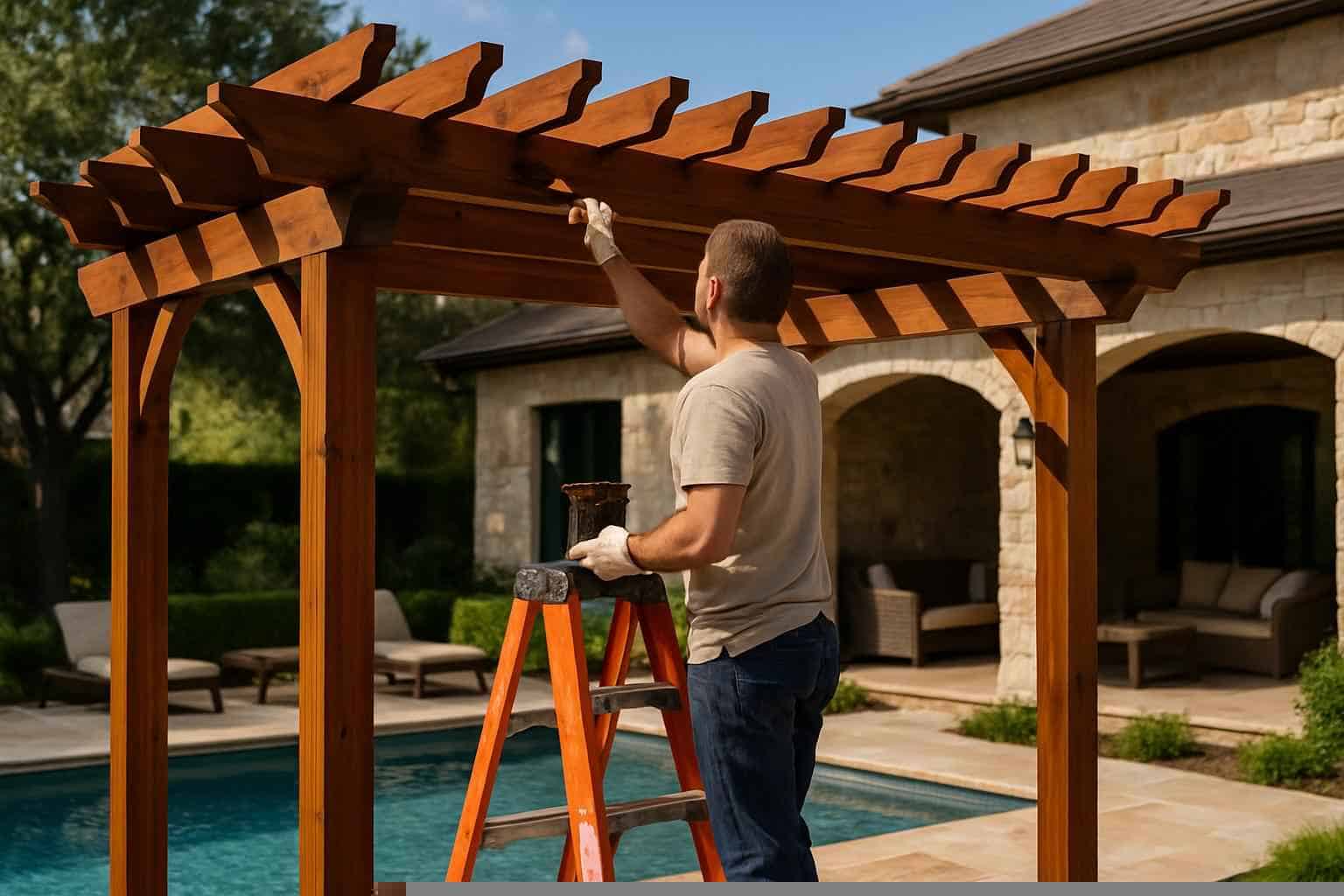 Pergola Stain Service in Pipe Creek TX