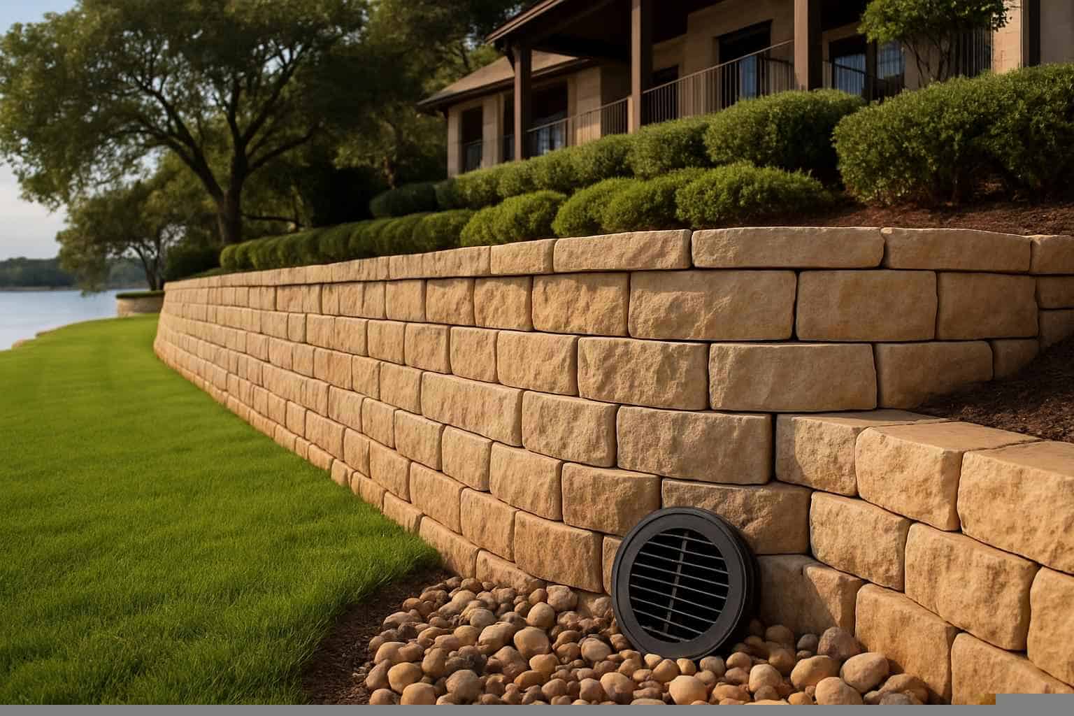 Retaining Wall Drainage Service in Horseshoe Bay TX