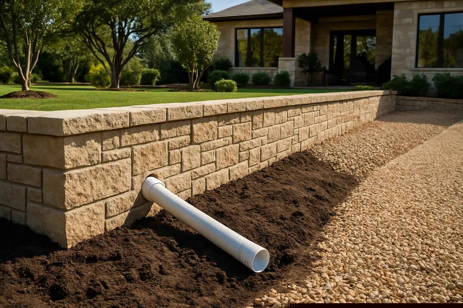 Retaining Wall Drainage Service in Kingsland TX