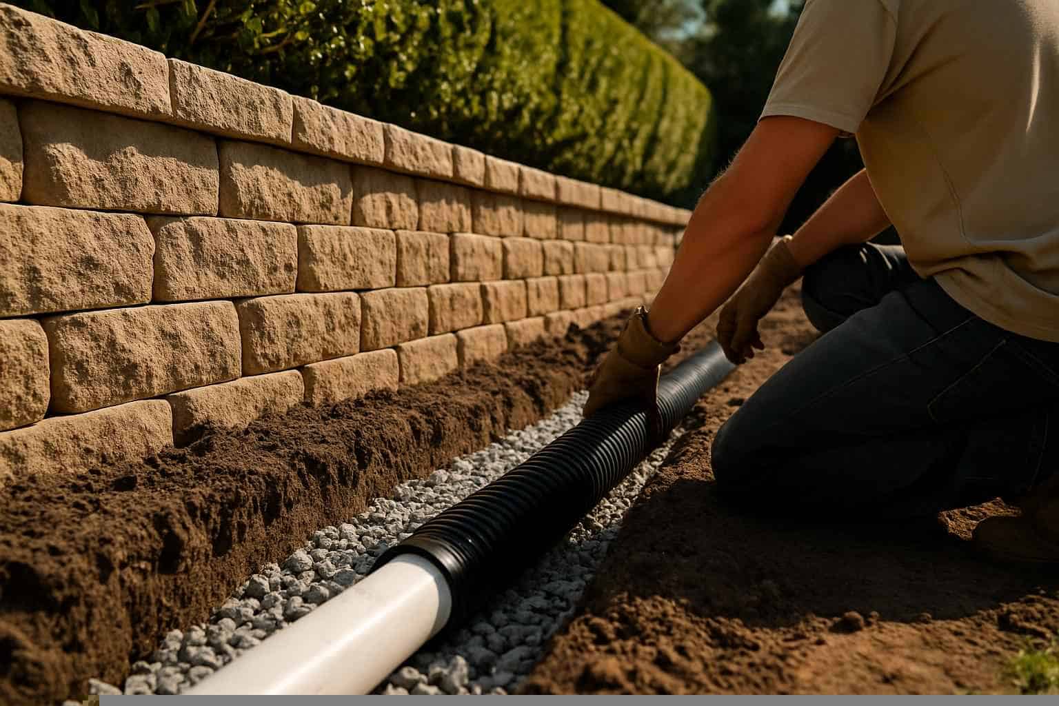 Retaining Wall Drainage Service in Medina TX