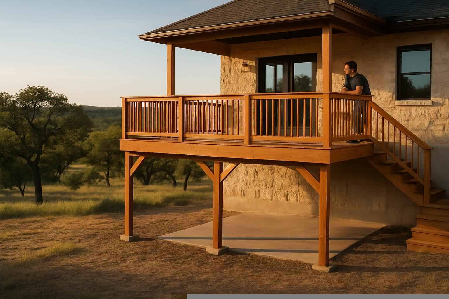 second story deck builder in pipe creek