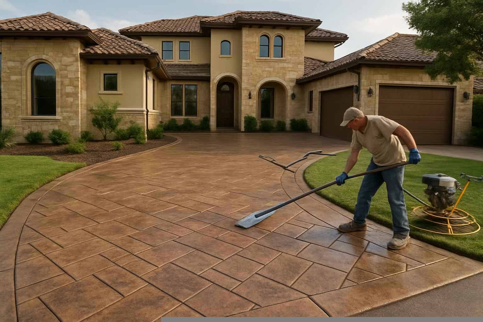 Concrete Driveway Contractor In Horseshoe Bay TX Stamped Concrete Driveway Contractor in Horseshoe Bay TX