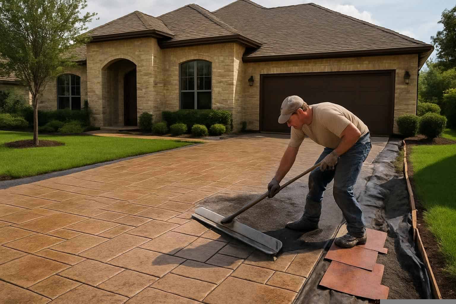 Stamped Concrete Driveway Contractor in Medina TX