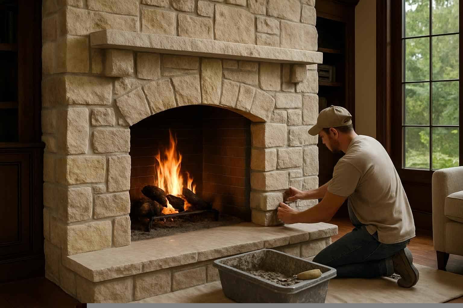 Stone Fireplace Surround Installer in Medina TX