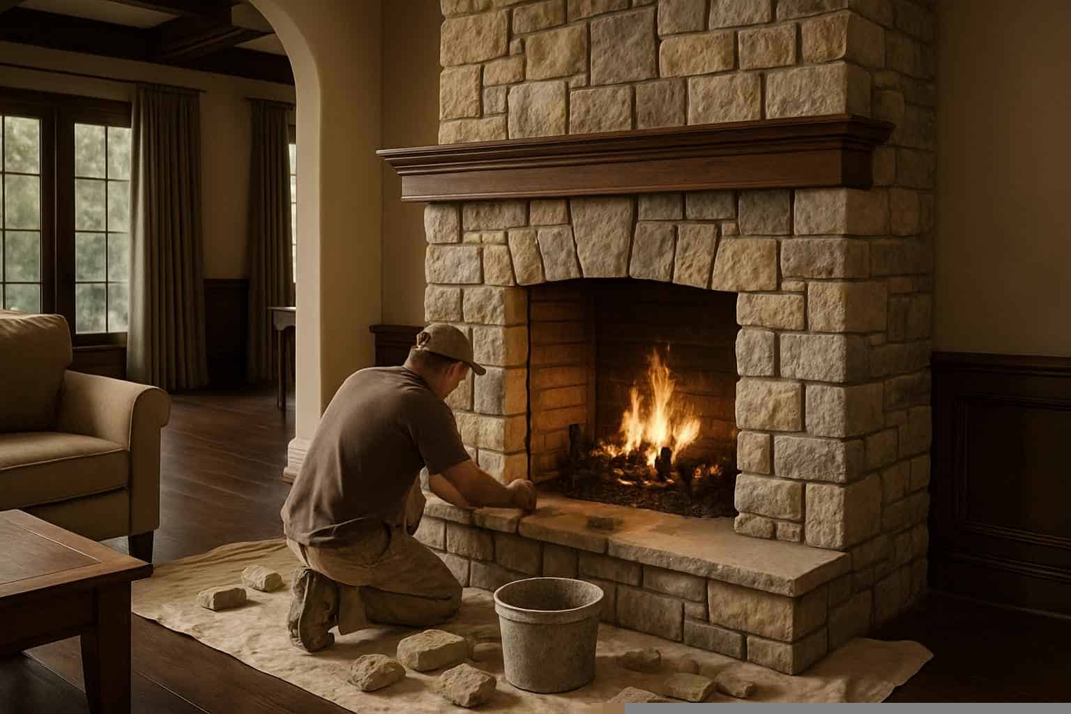 Stone Contractor In Pipe Creek TX Stone Fireplace Surround Installer in Pipe Creek TX