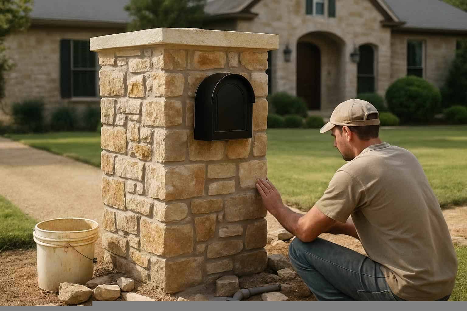 Stone Mailbox Masonry Service in Mason TX