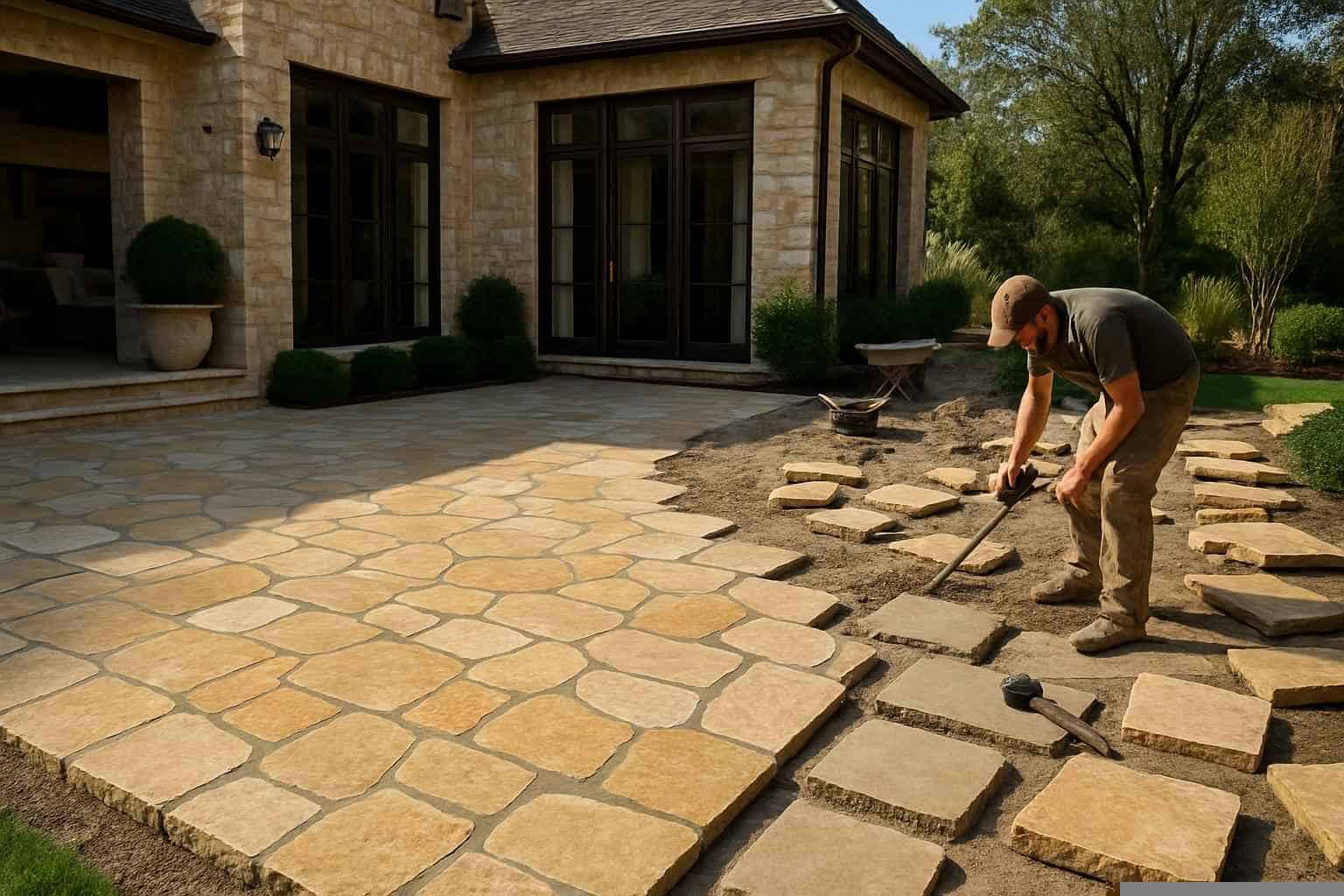 Stone Patio Installation Service in Mason TX