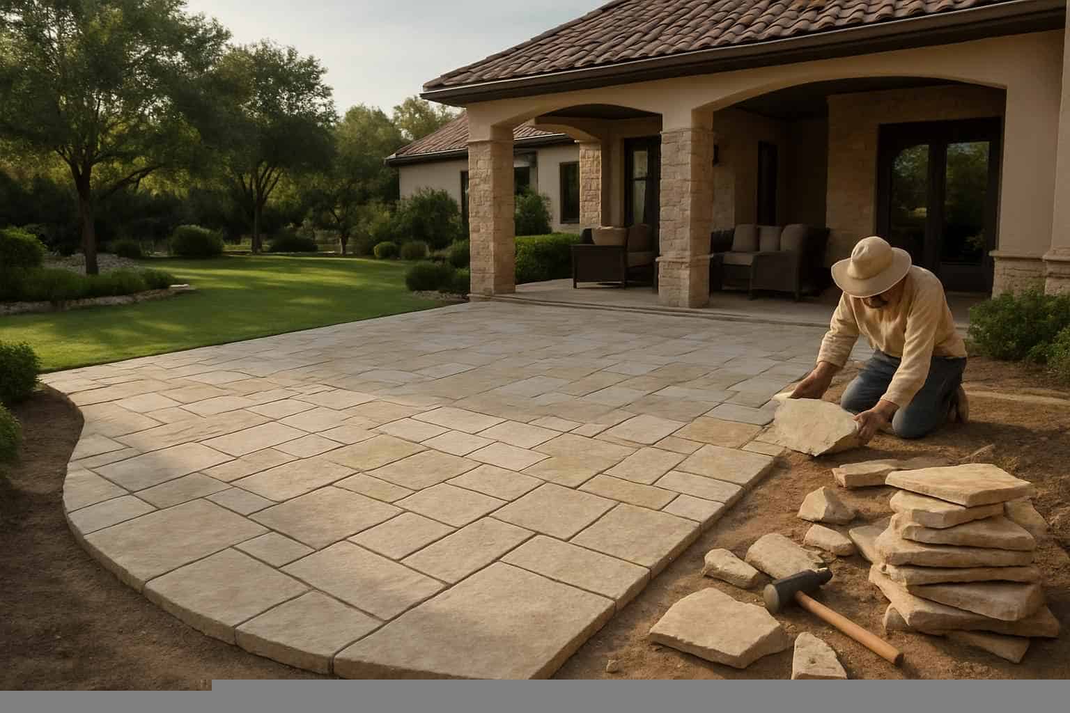Stone Patio Installation Service in Medina TX