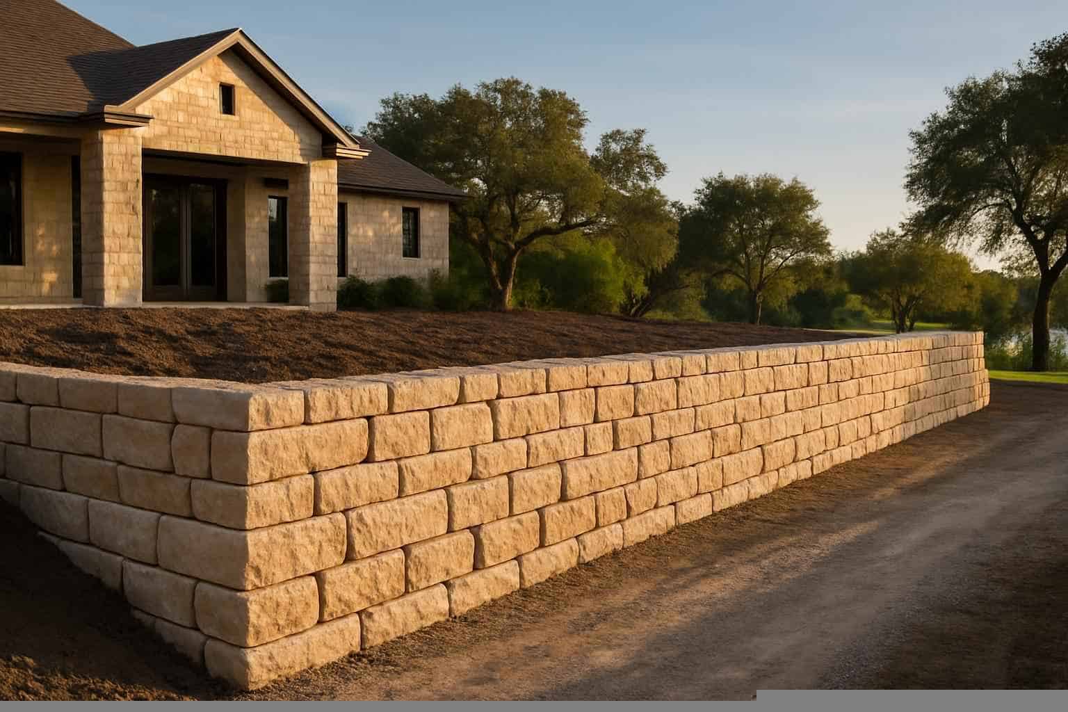 Retaining Wall Contractor In Cottonwood Shores TX Stone Retaining Wall Builder in Cottonwood Shores TX