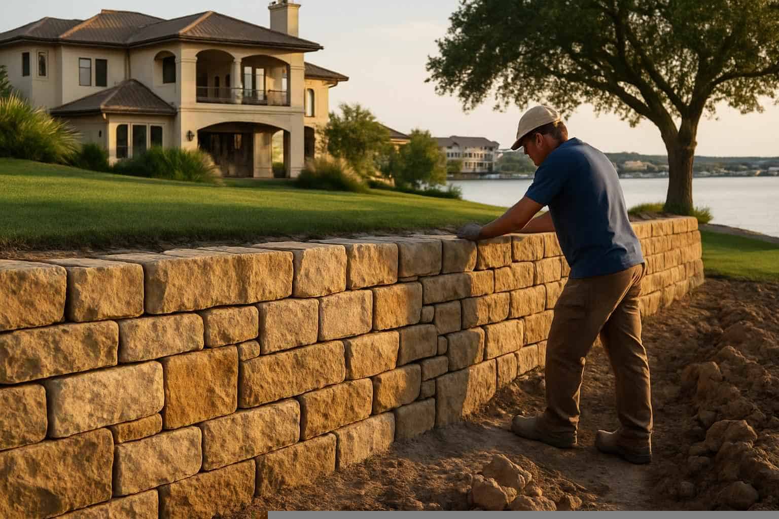 Stone Retaining Wall Builder in Horseshoe Bay TX