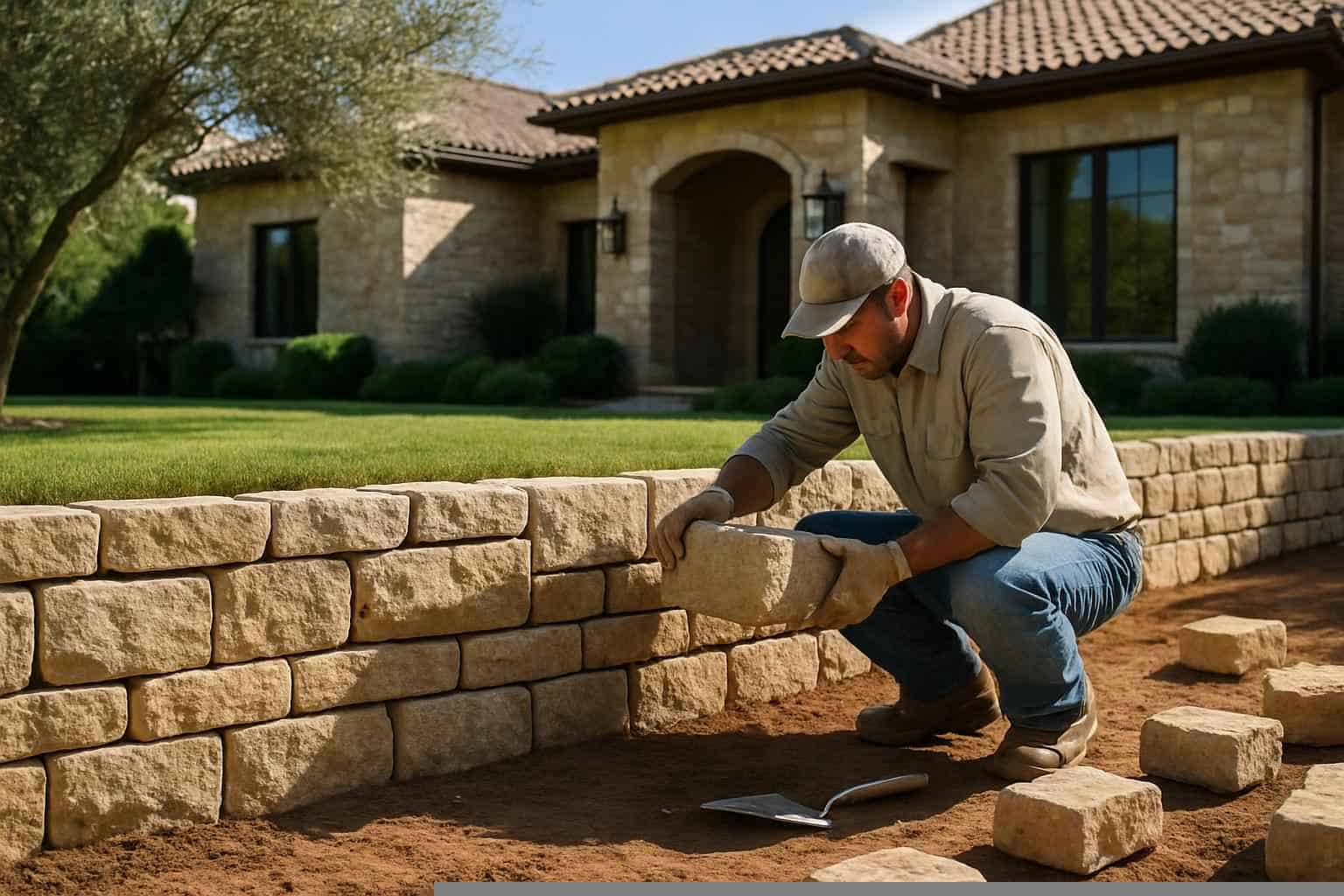 Stone Retaining Wall Builder in Mason TX