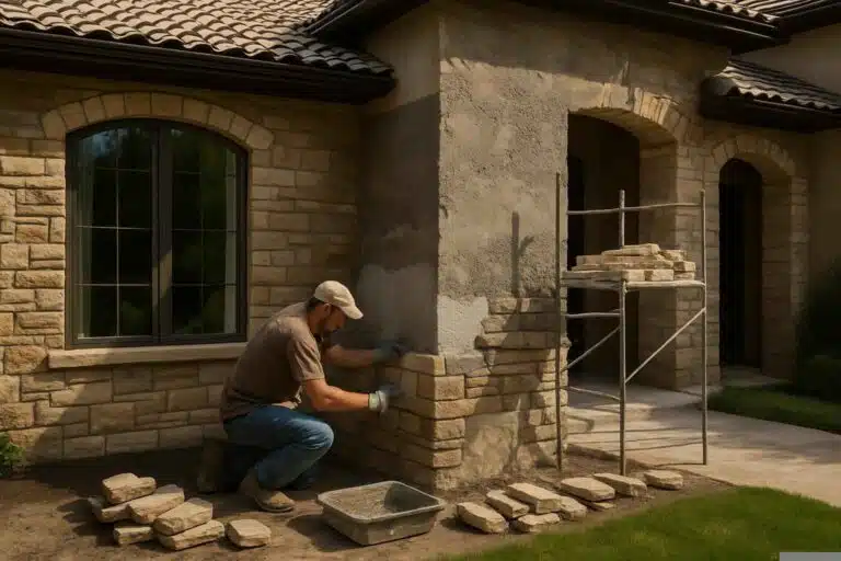 stone veneer installation service in mason tx