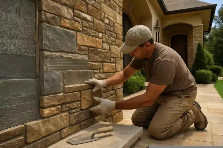 stone veneer installation service in pipe creek tx