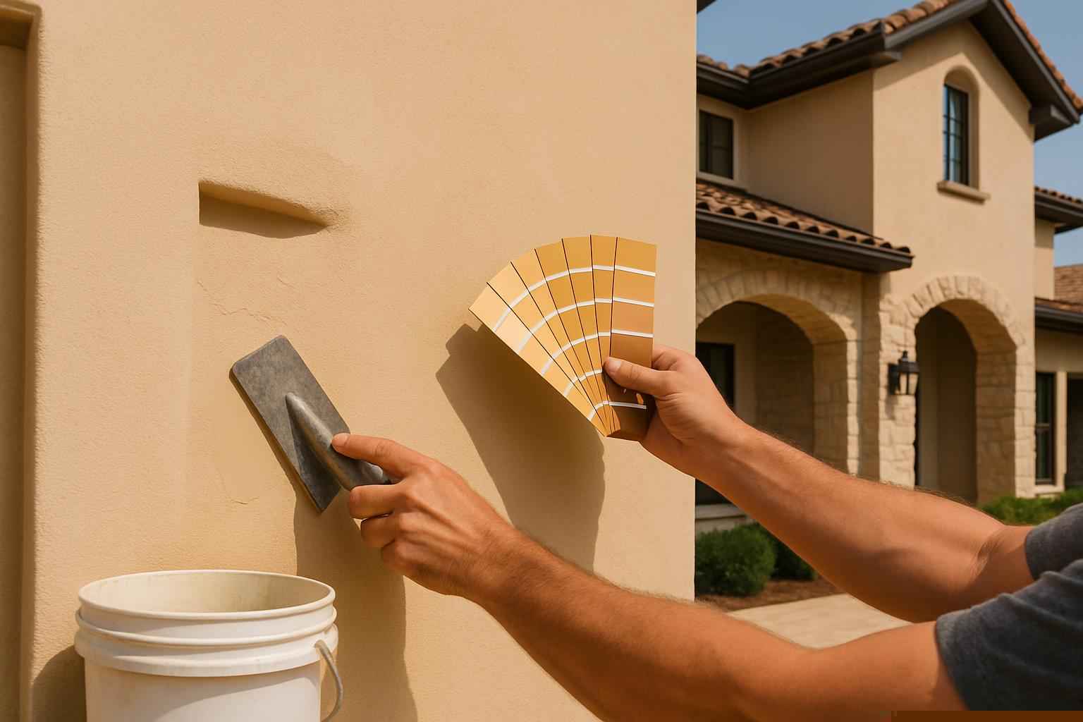 Stucco Repair Contractor In Kingsland TX Stucco Color Match Service in Kingsland TX