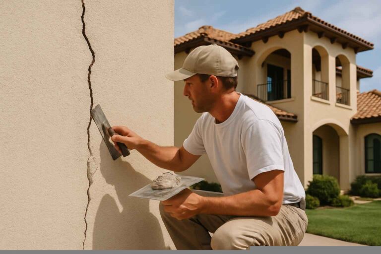 stucco crack repair service in kingsland tx