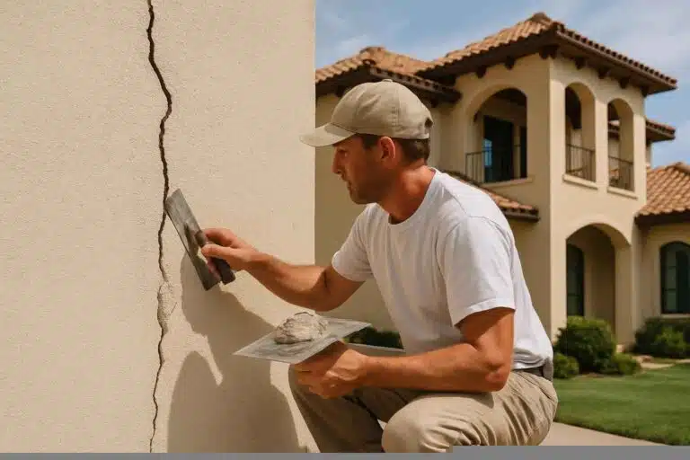 stucco crack repair service in kingsland tx