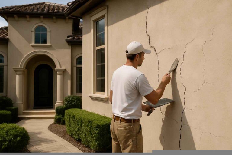 stucco crack repair service in medina tx