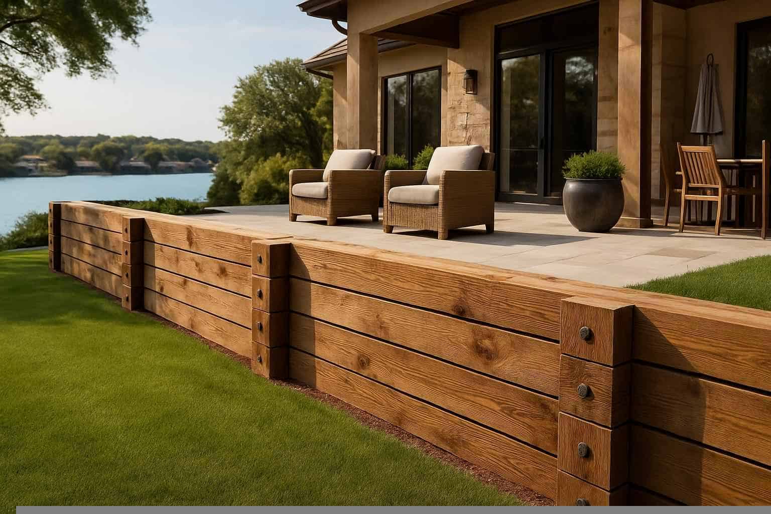 Timber Retaining Wall Builder in Horseshoe Bay TX