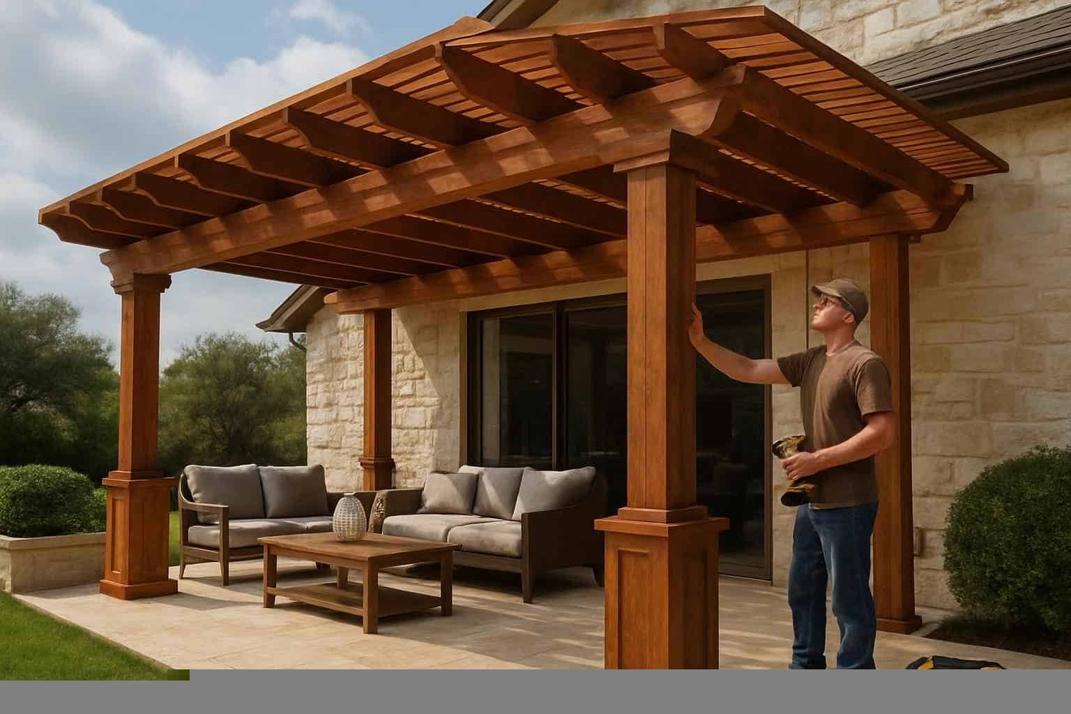 Patio Cover Installation Contractor In Cottonwood Shores TX Wood Patio Cover Installer in Cottonwood Shores TX