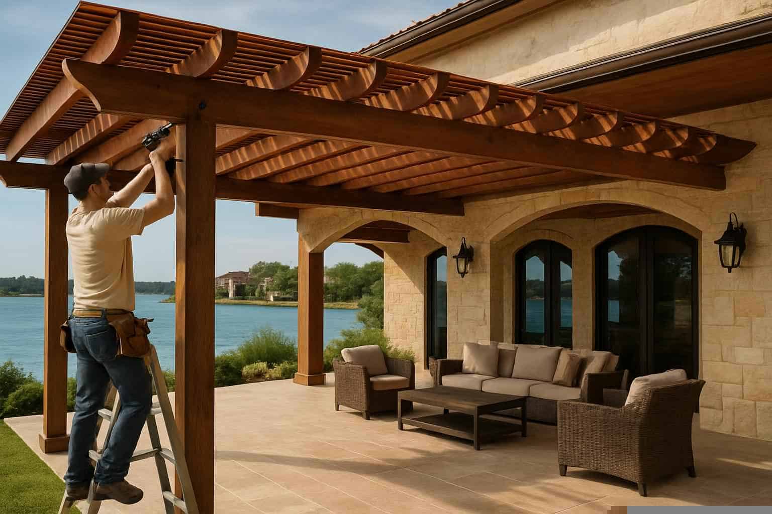 Patio Cover Installation Contractor In Horseshoe Bay TX Wood Patio Cover Installer in Horseshoe Bay TX