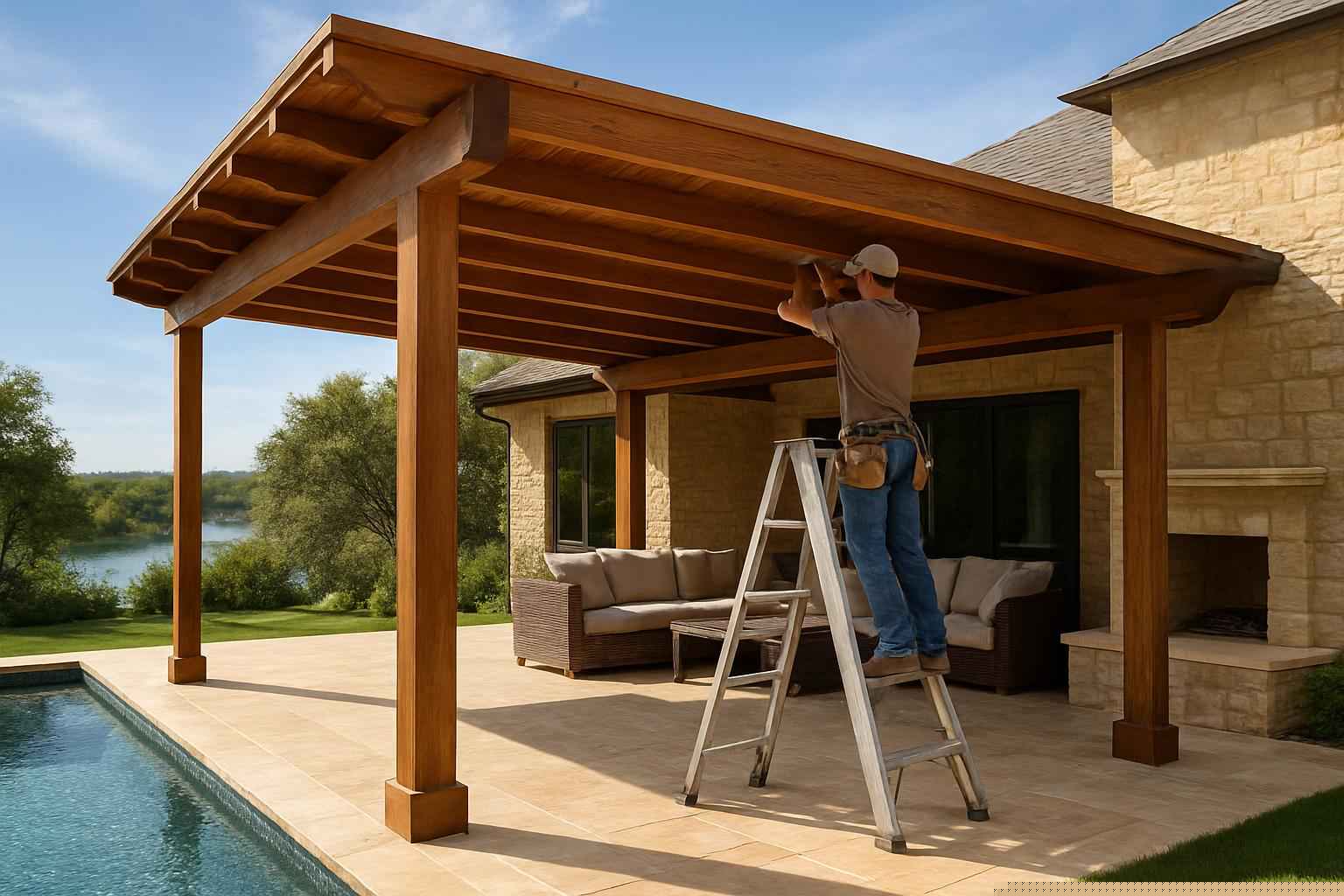 Patio Cover Installation Contractor In Kingsland TX Wood Patio Cover Installer in Kingsland TX