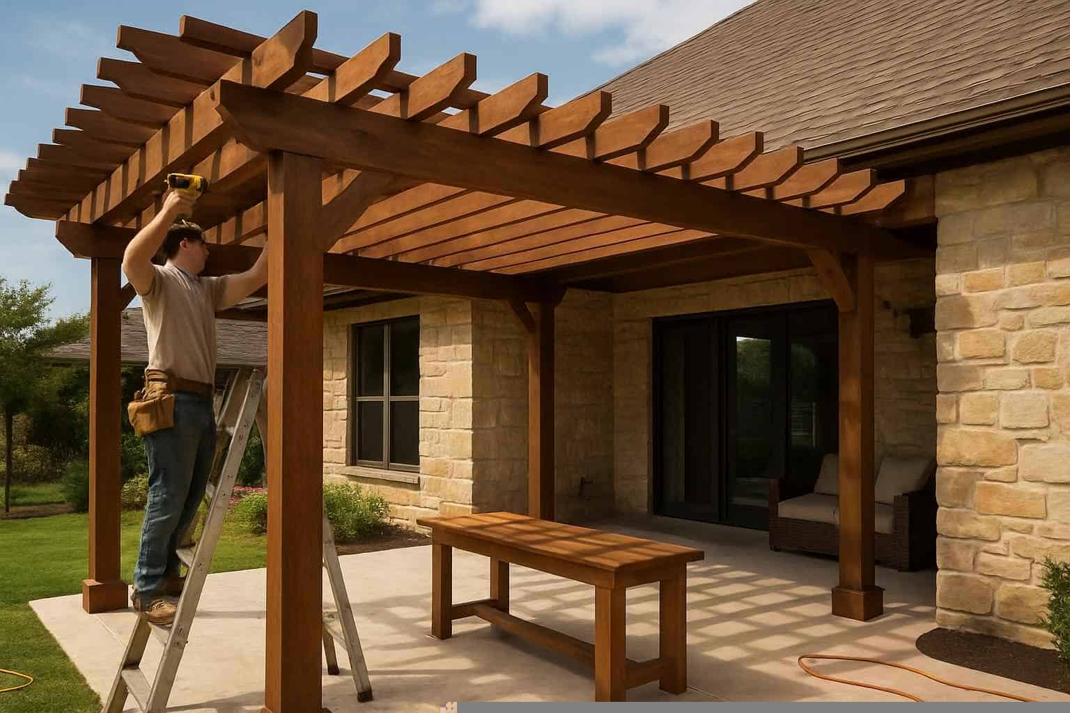 Patio Cover Installation Contractor In Mason TX Wood Patio Cover Installer in Mason TX