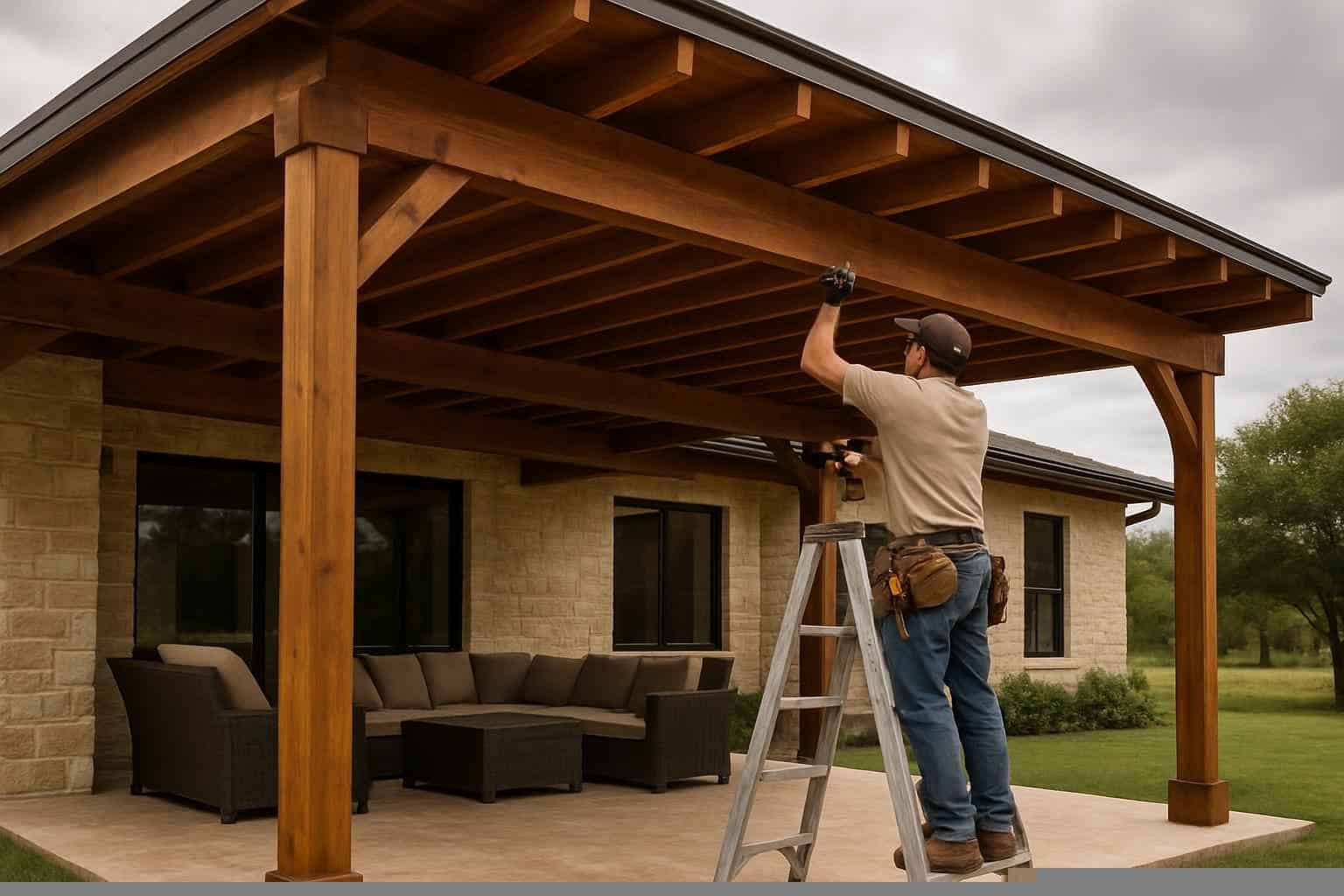 Wood Patio Cover Installer in Pontotoc TX