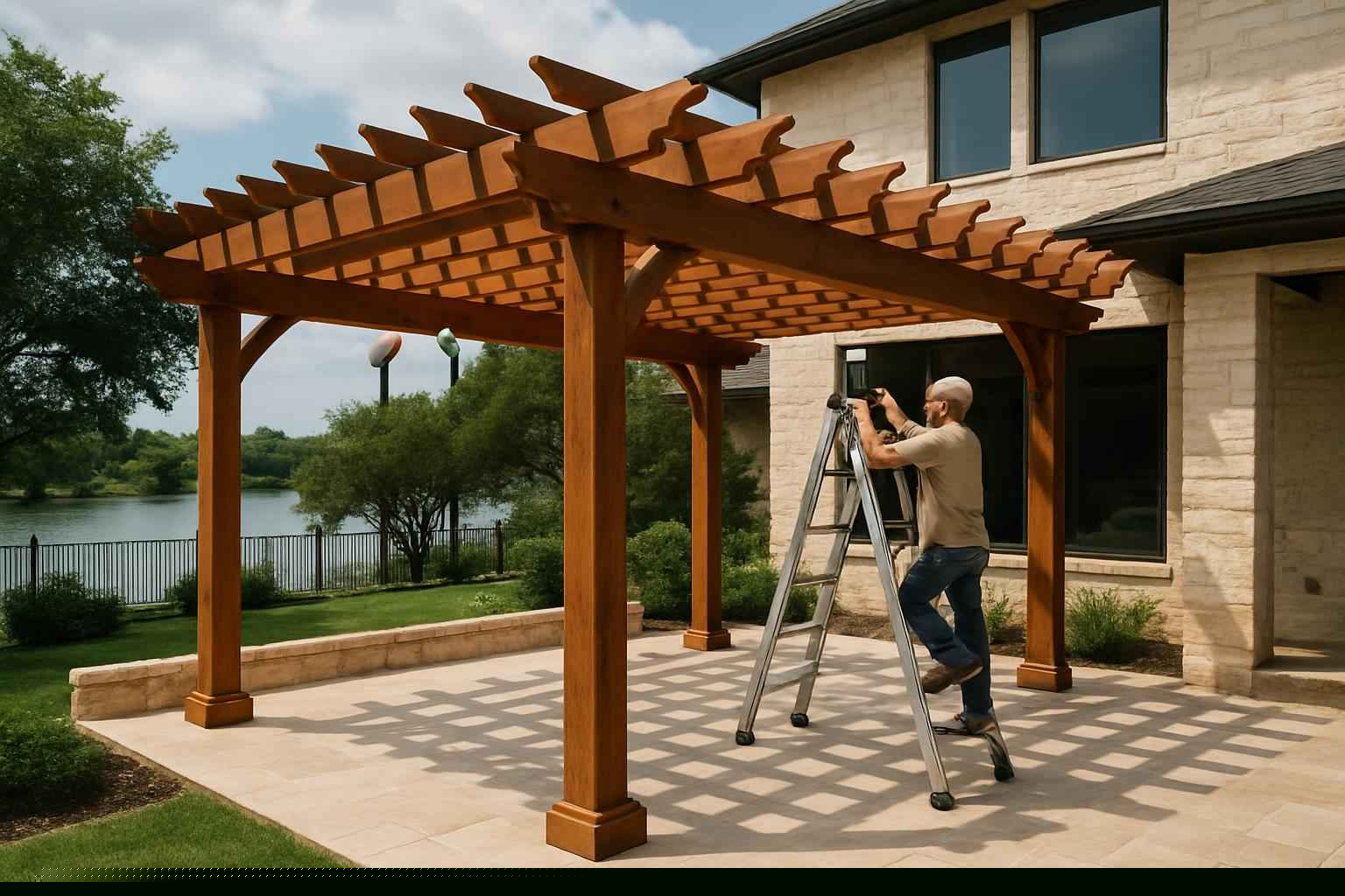 Wood Pergola Builder in Kingsland TX