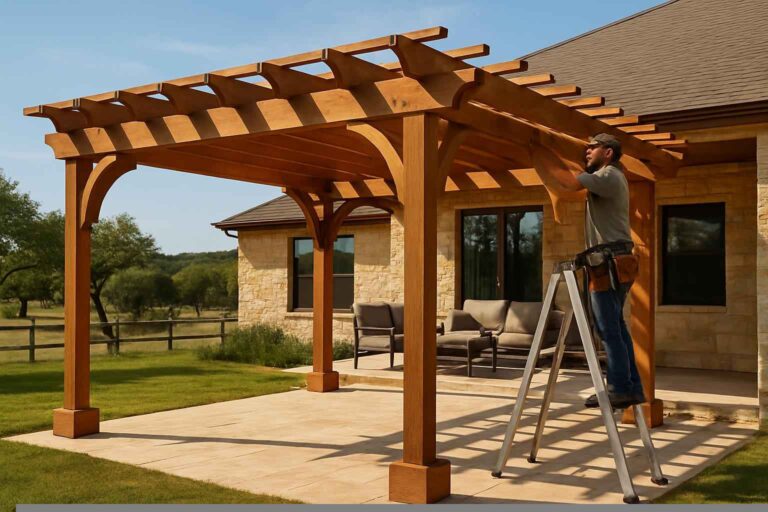 wood pergola builder in pipe creek tx