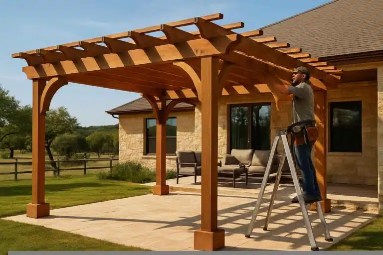 wood pergola builder in pipe creek tx