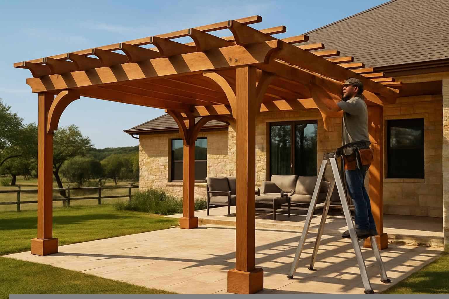Wood Pergola Builder in Pipe Creek TX