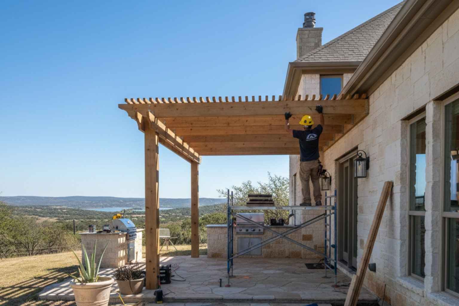 Attached Pergola Installer In Marble Falls TX