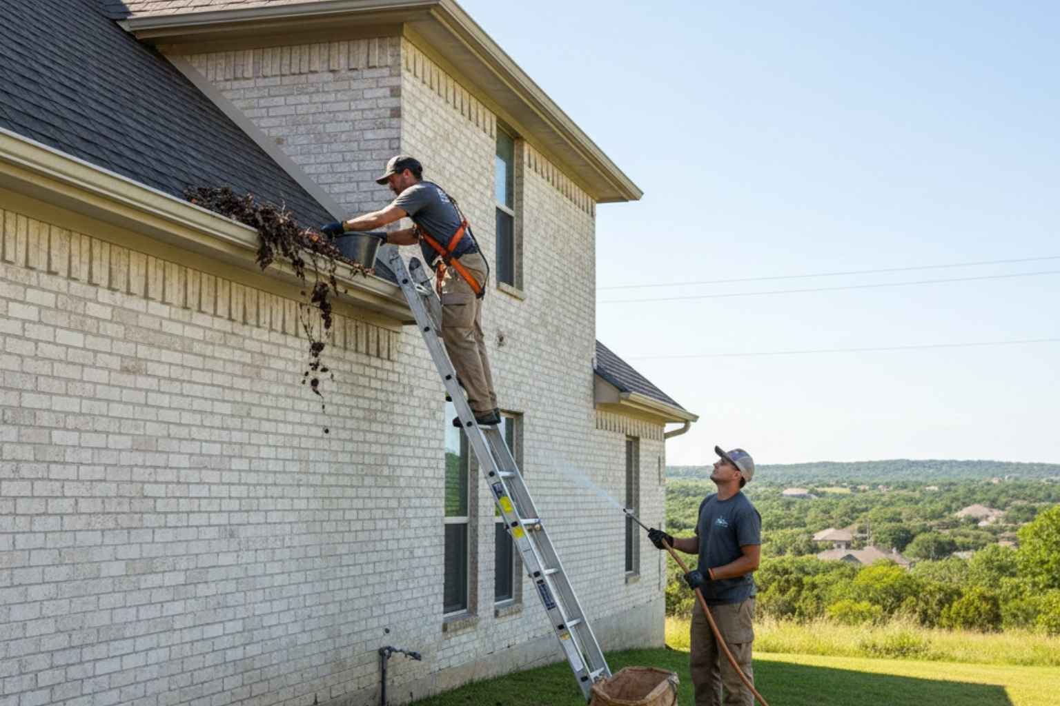 Rain Gutter Cleaning Service In Burnet TX