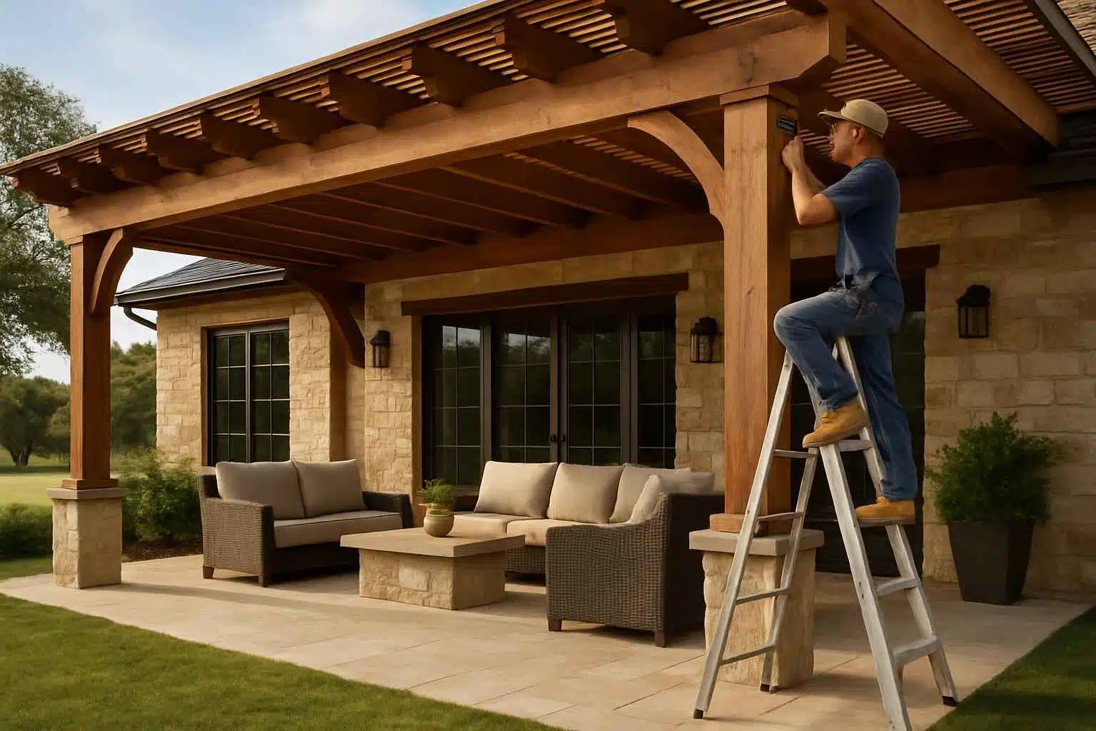Patio Cover Installation Contractor In Burnet TX Wood Patio Cover Installer In Burnet TX