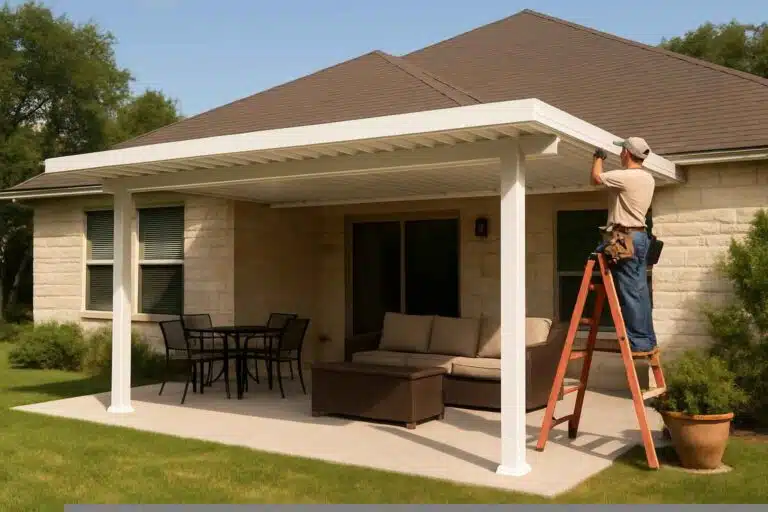 aluminum patio cover installer in fischer tx