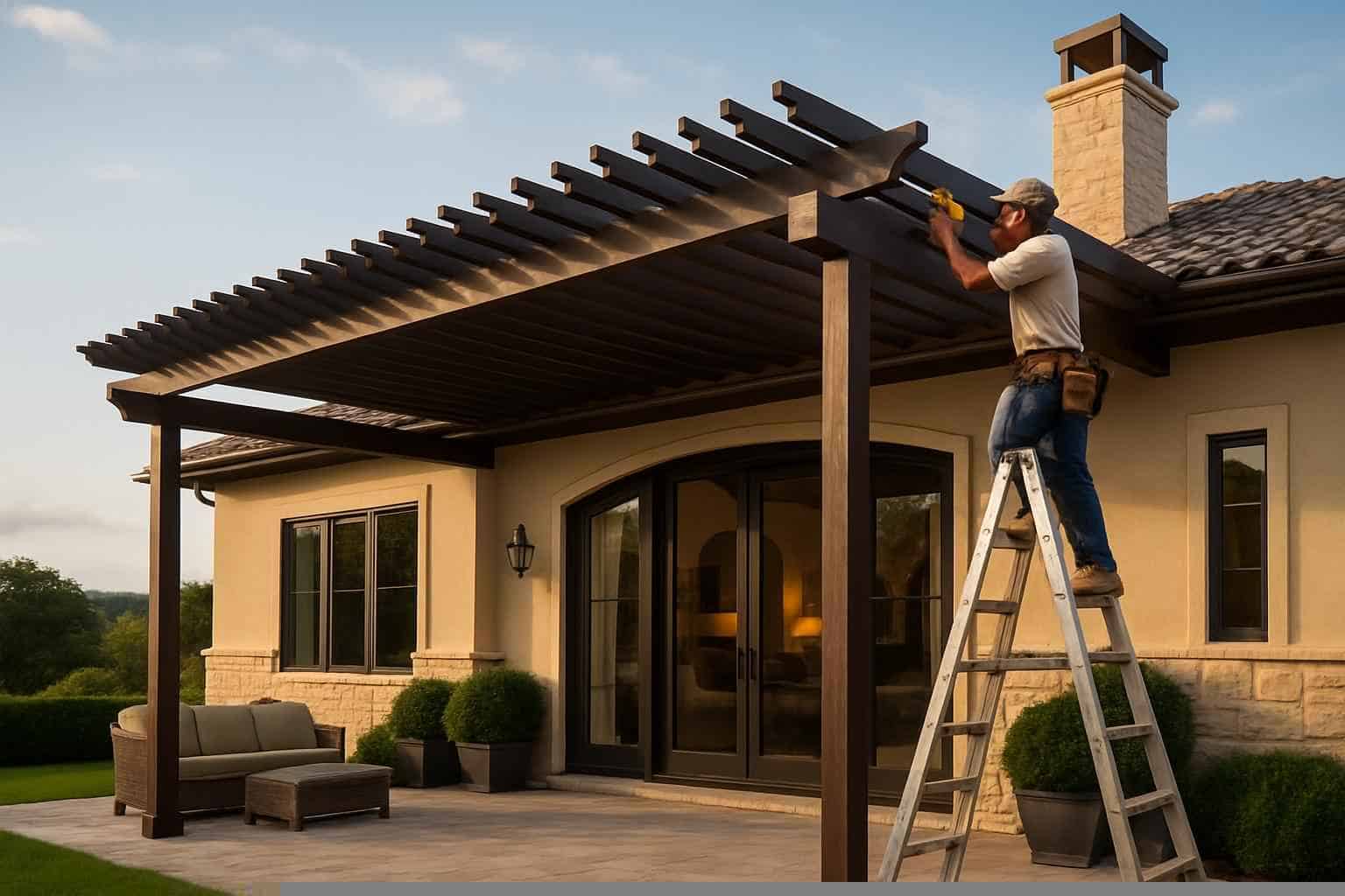 attached pergola installer in pontotoc