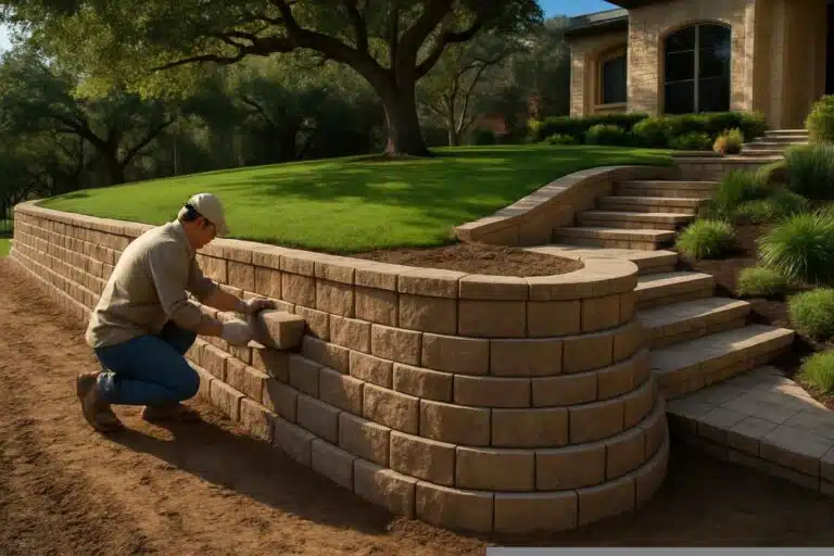 Retaining Wall Contractor In Marble Falls TX block retaining wall builder in marble falls tx
