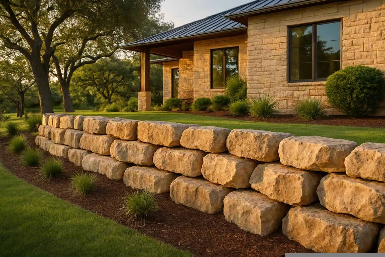 Retaining Wall Contractor In Burnet TX Boulder Retaining Wall Builder in Burnet TX