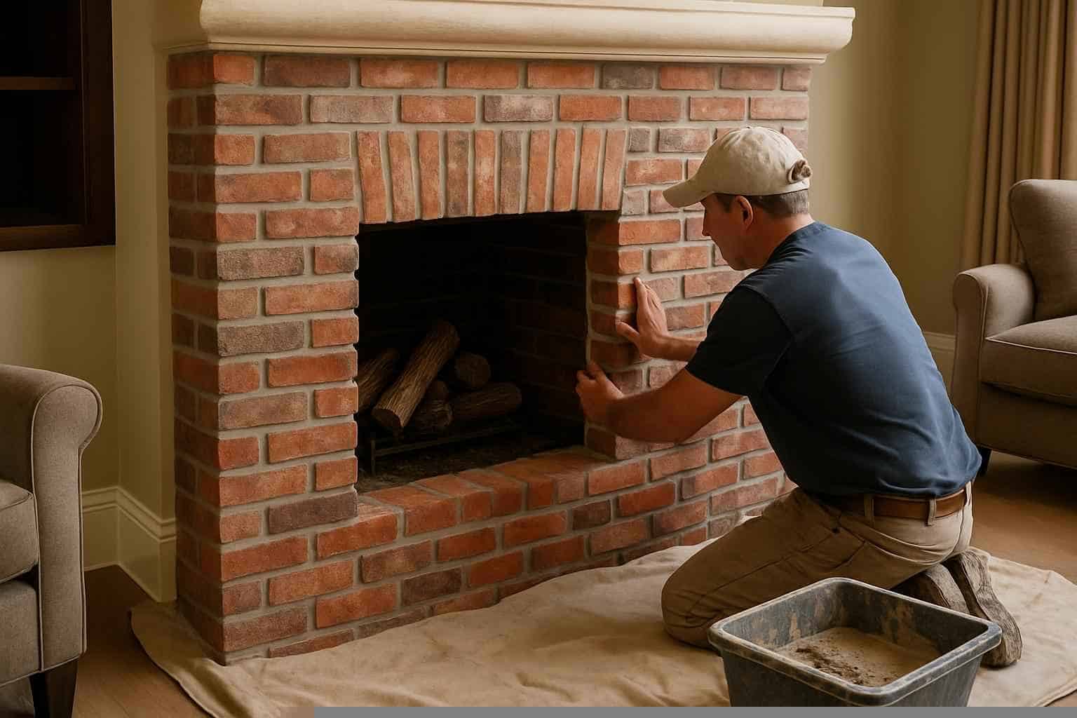 Brick Fireplace Surround Installer in Burnet TX