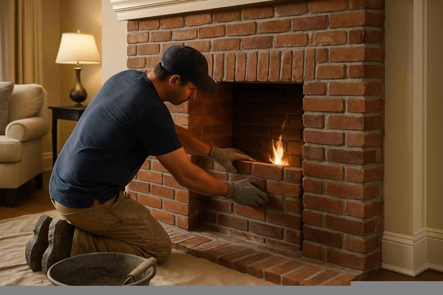 Brick Fireplace Surround Installer in Fischer TX