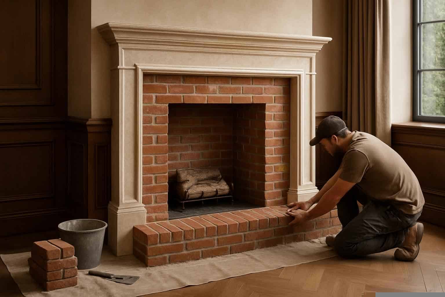 Brick Fireplace Surround Installer in Marble Falls TX