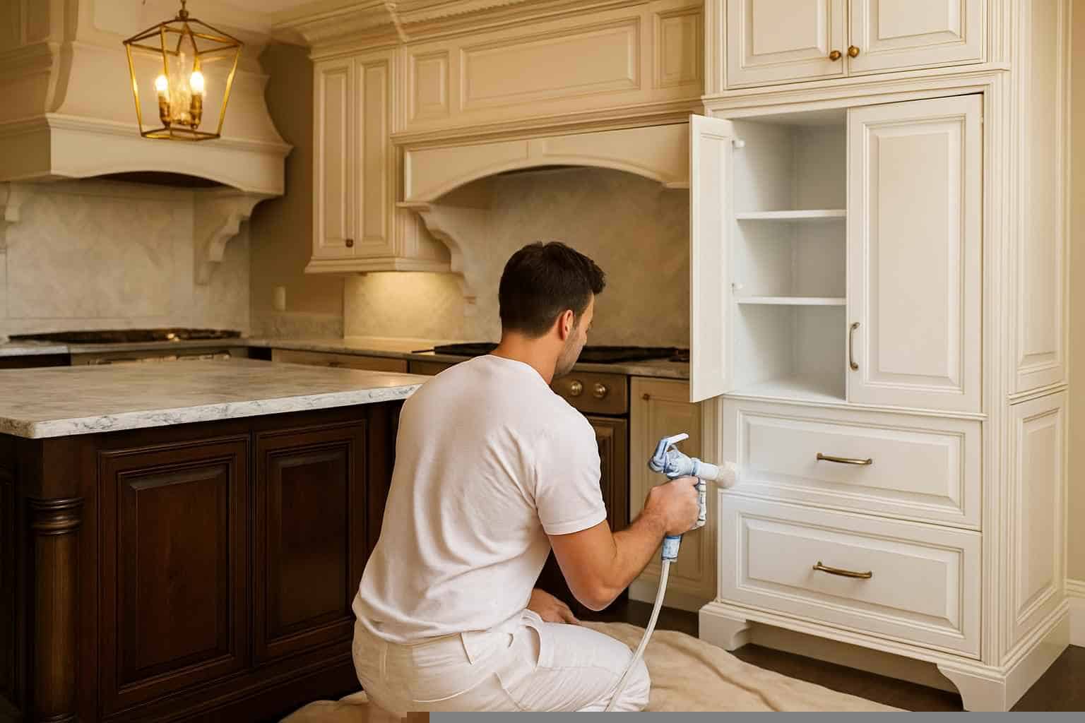 Cabinet Painting Service in Fischer TX