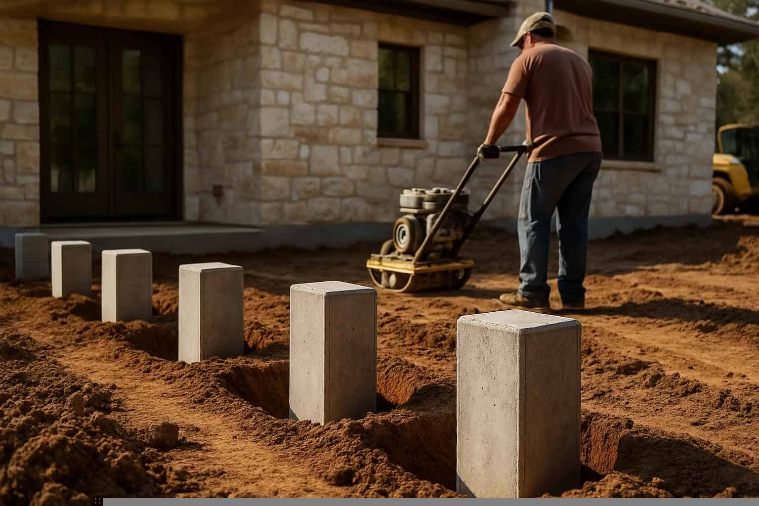 Foundation Repair Pier Beam Contractor In Burnet TX Concrete Pier Installation Contractor in Burnet TX